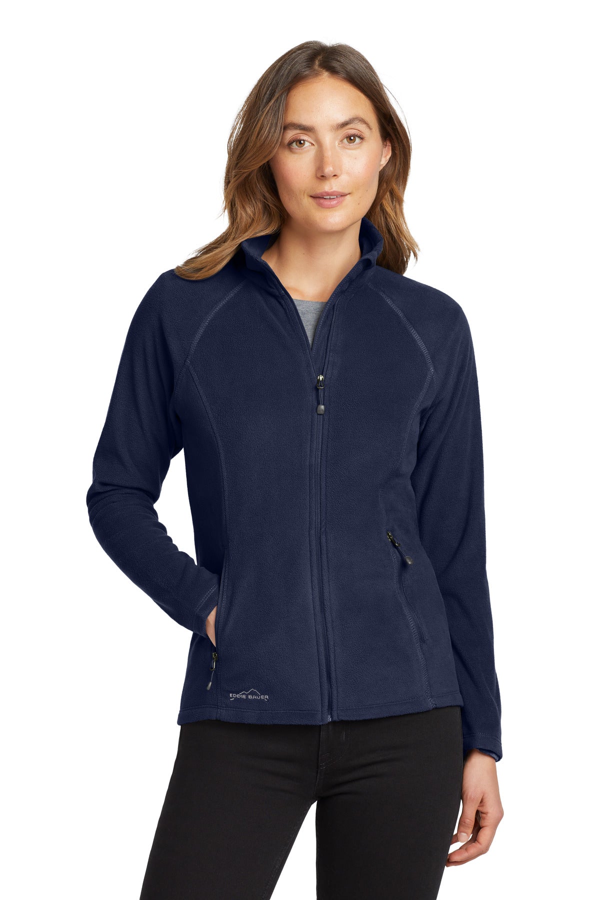Eddie Bauer Women's Full-Zip Microfleece Jacket. EB225 - Navy
