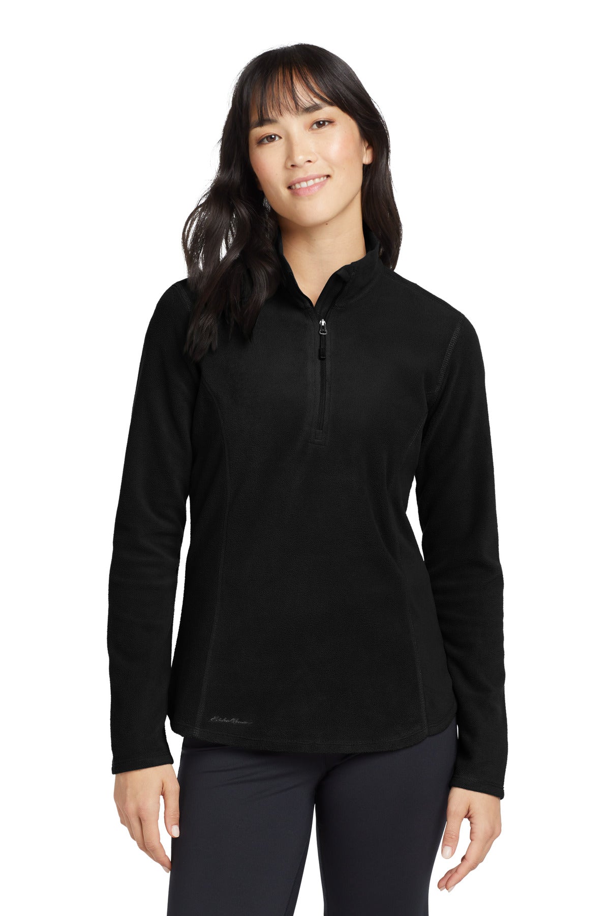 Eddie Bauer Women's 1/2-Zip Microfleece Jacket EB227 - Black