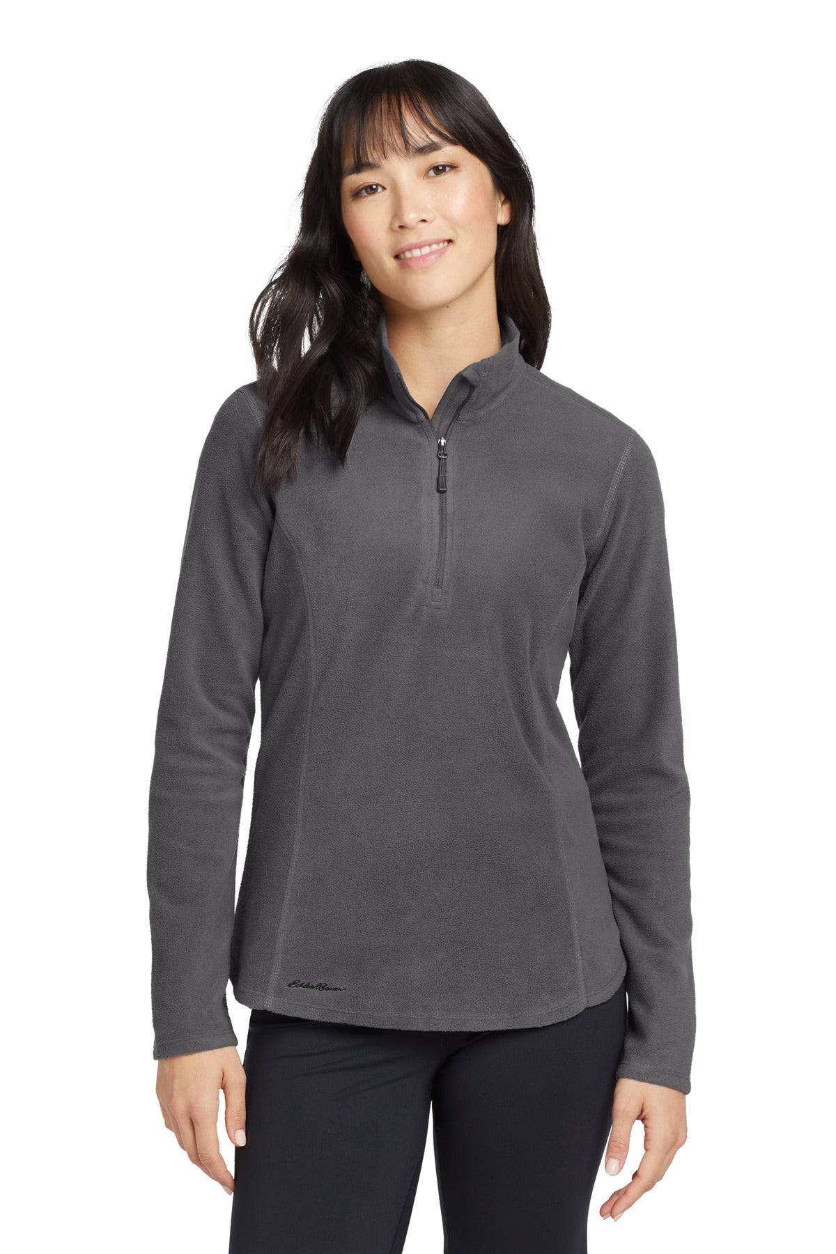 Eddie Bauer Women's 1/2-Zip Microfleece Jacket EB227 - Grey Steel
