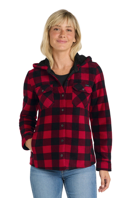 Eddie Bauer Women's Woodland Shirt Jac EB229 - Radish/ Black