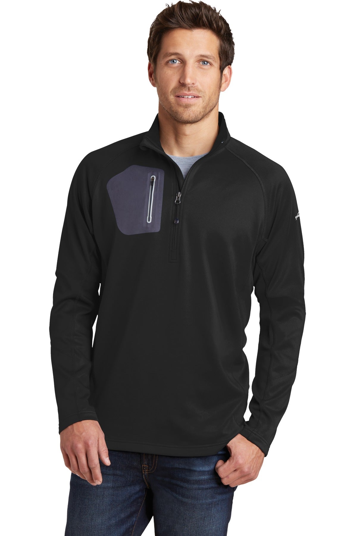 Eddie Bauer 1/2-Zip Performance Fleece. EB234 - Black
