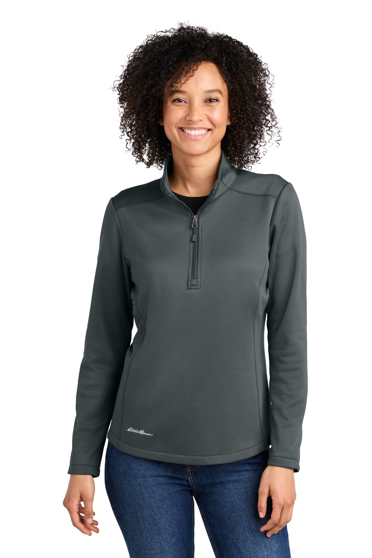 Eddie Bauer Women's Smooth Mid Layer Fleece 1/2-Zip EB2370 - Iron Gate