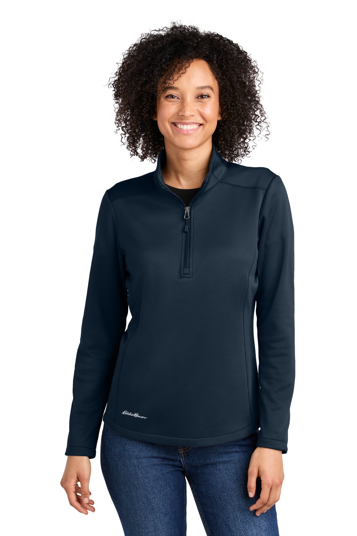 Eddie Bauer Women's Smooth Mid Layer Fleece 1/2-Zip EB2370 - River Blue Navy