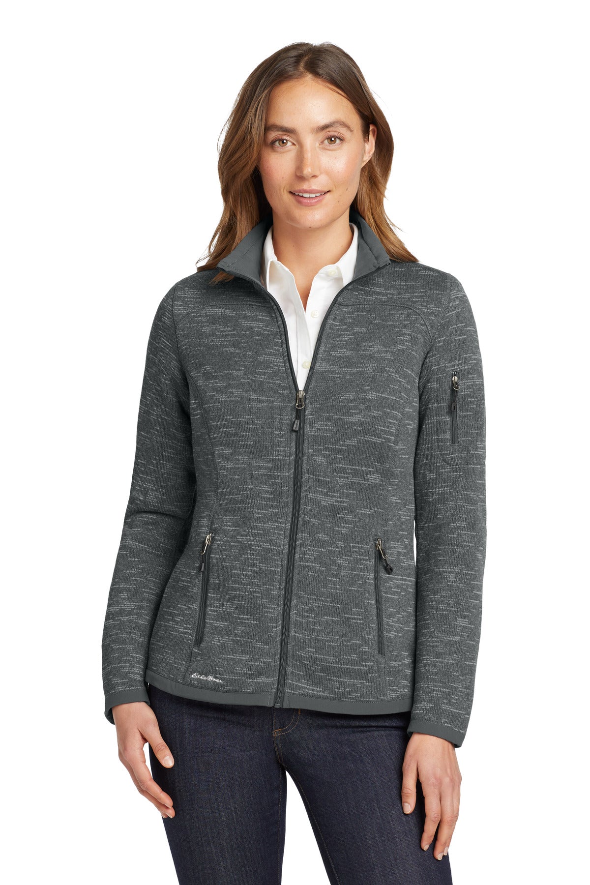 Eddie Bauer  Women's Sweater Fleece Full-Zip. EB251 - Dark Grey Heather