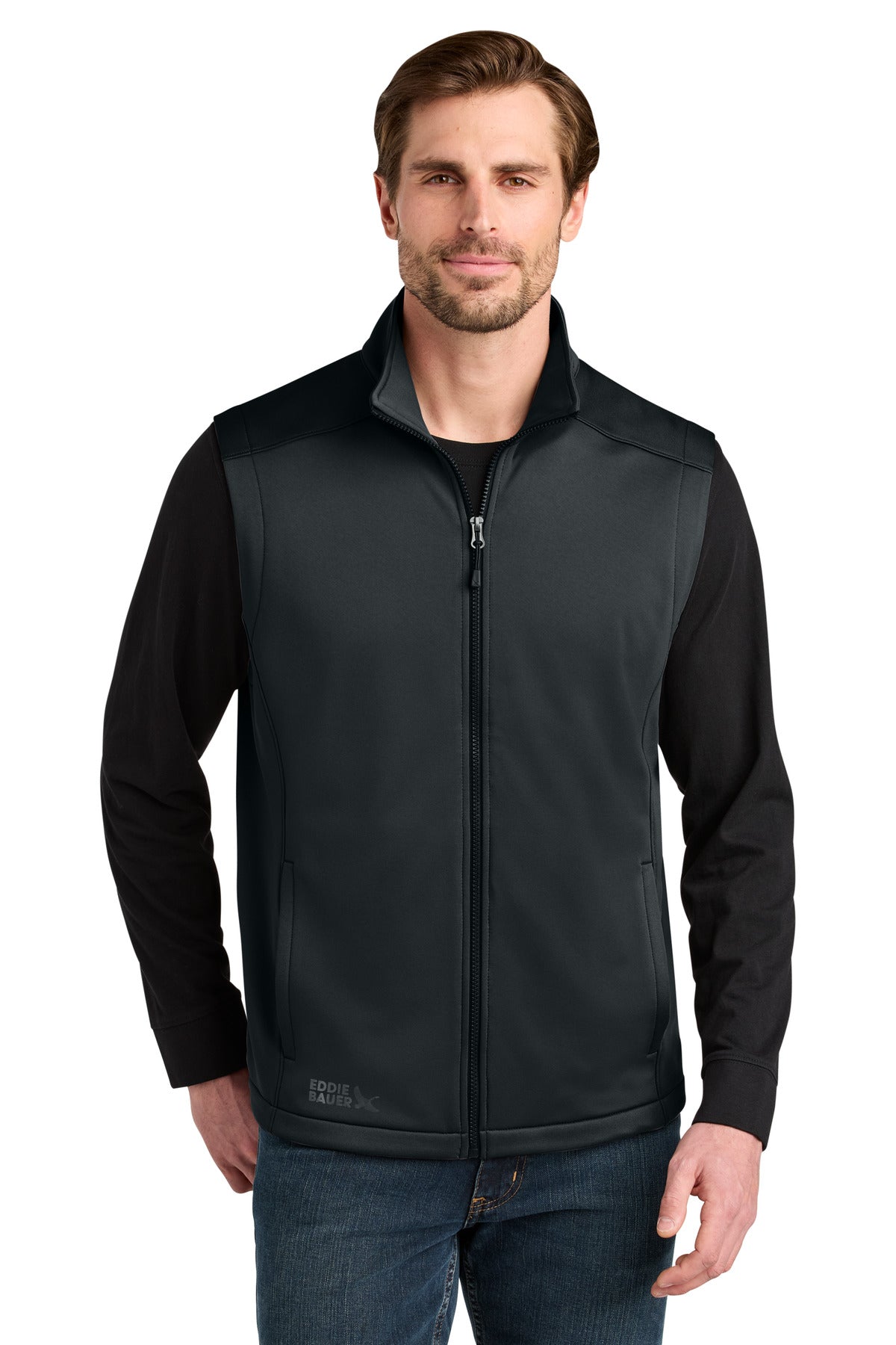 Eddie Bauer Smooth Mid Layer Fleece Vest EB2560 - Black