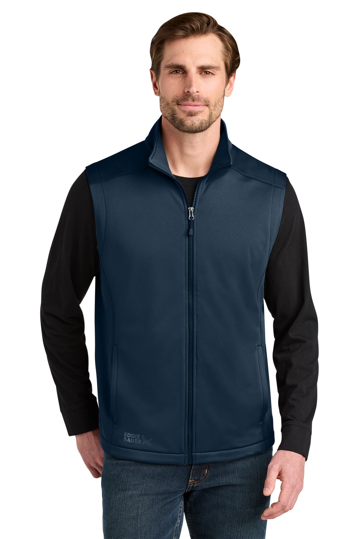 Eddie Bauer Smooth Mid Layer Fleece Vest EB2560 - River Blue Navy