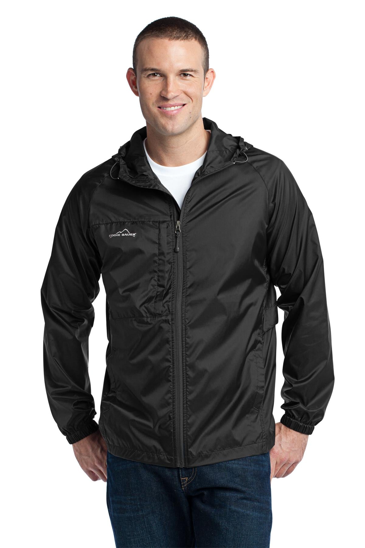 Eddie Bauer - Packable Wind Jacket. EB500 - Black