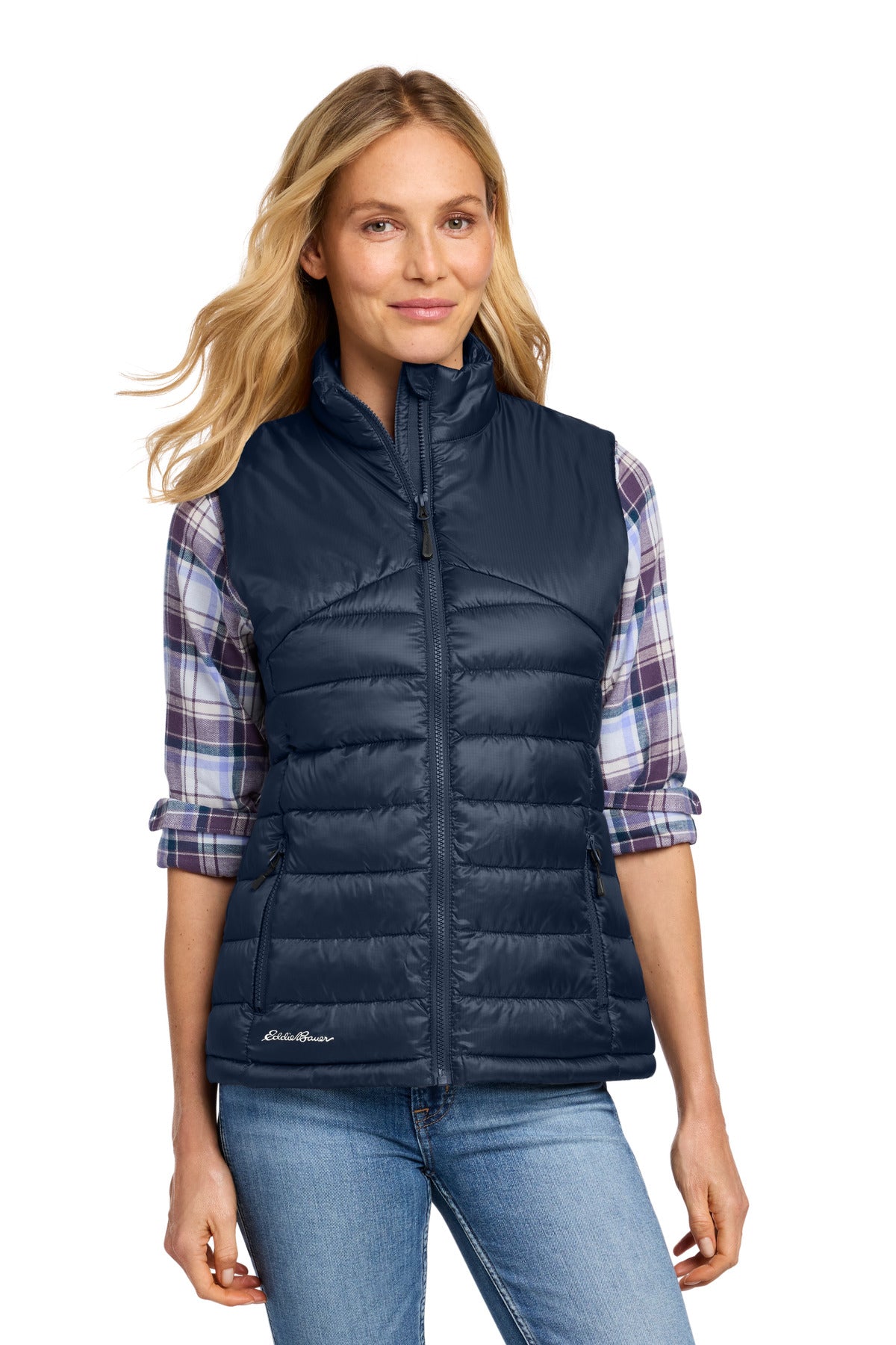 Eddie Bauer Women's Quilted Vest EB513 - River Blue Navy