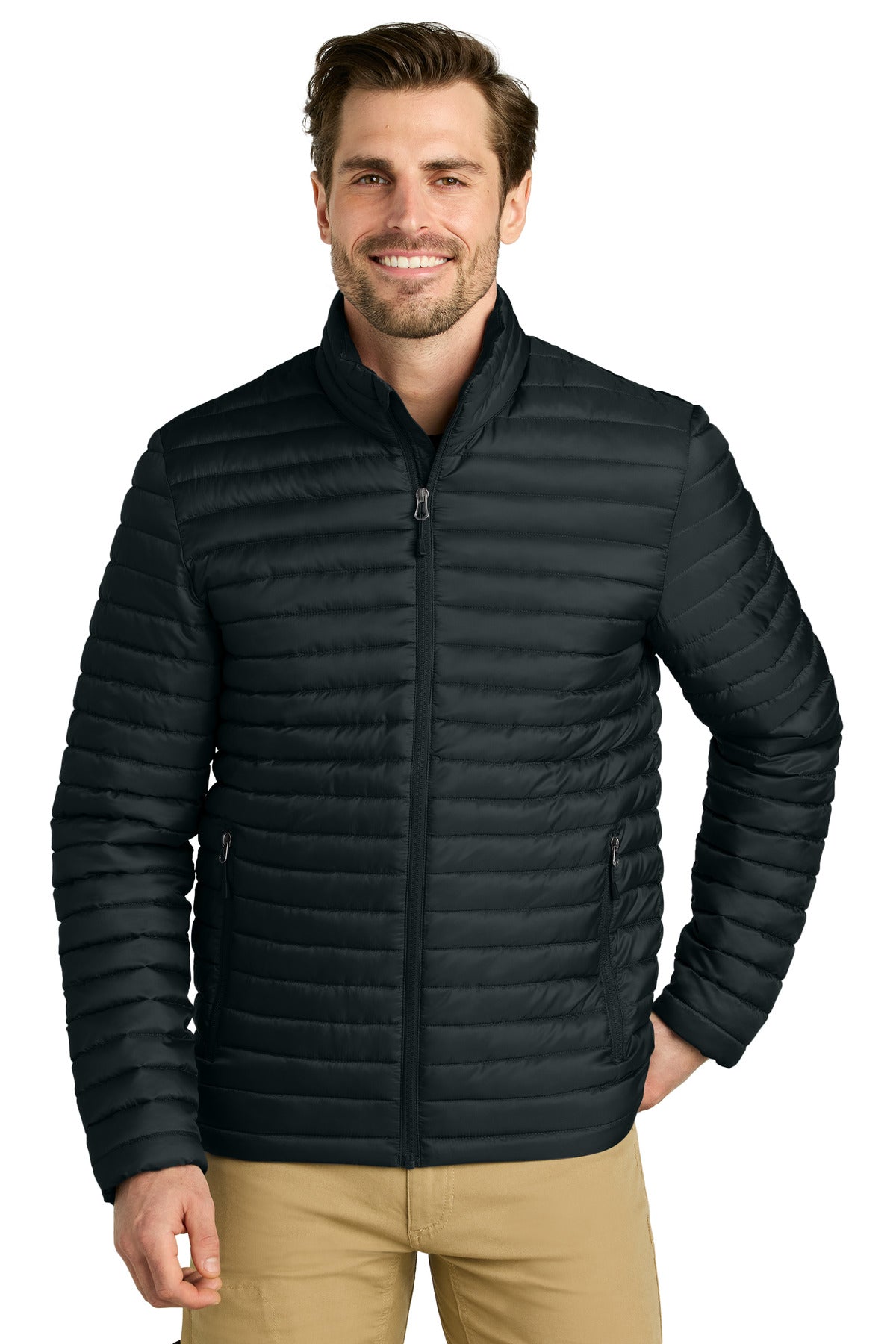 Eddie Bauer Packable Quilted Full-Zip EB514 - Black