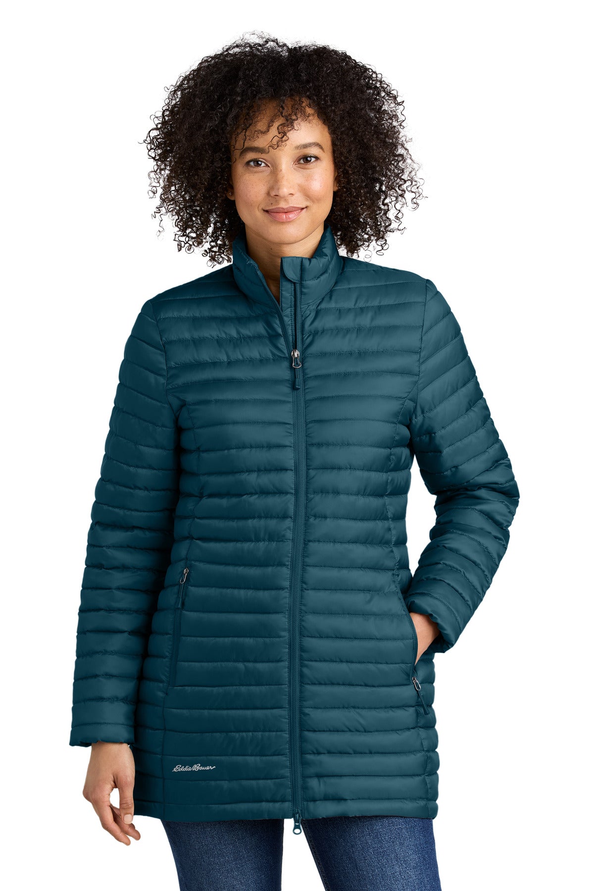 Eddie Bauer Women's Packable Quilted Full-Zip EB515 - Adriatic Blue