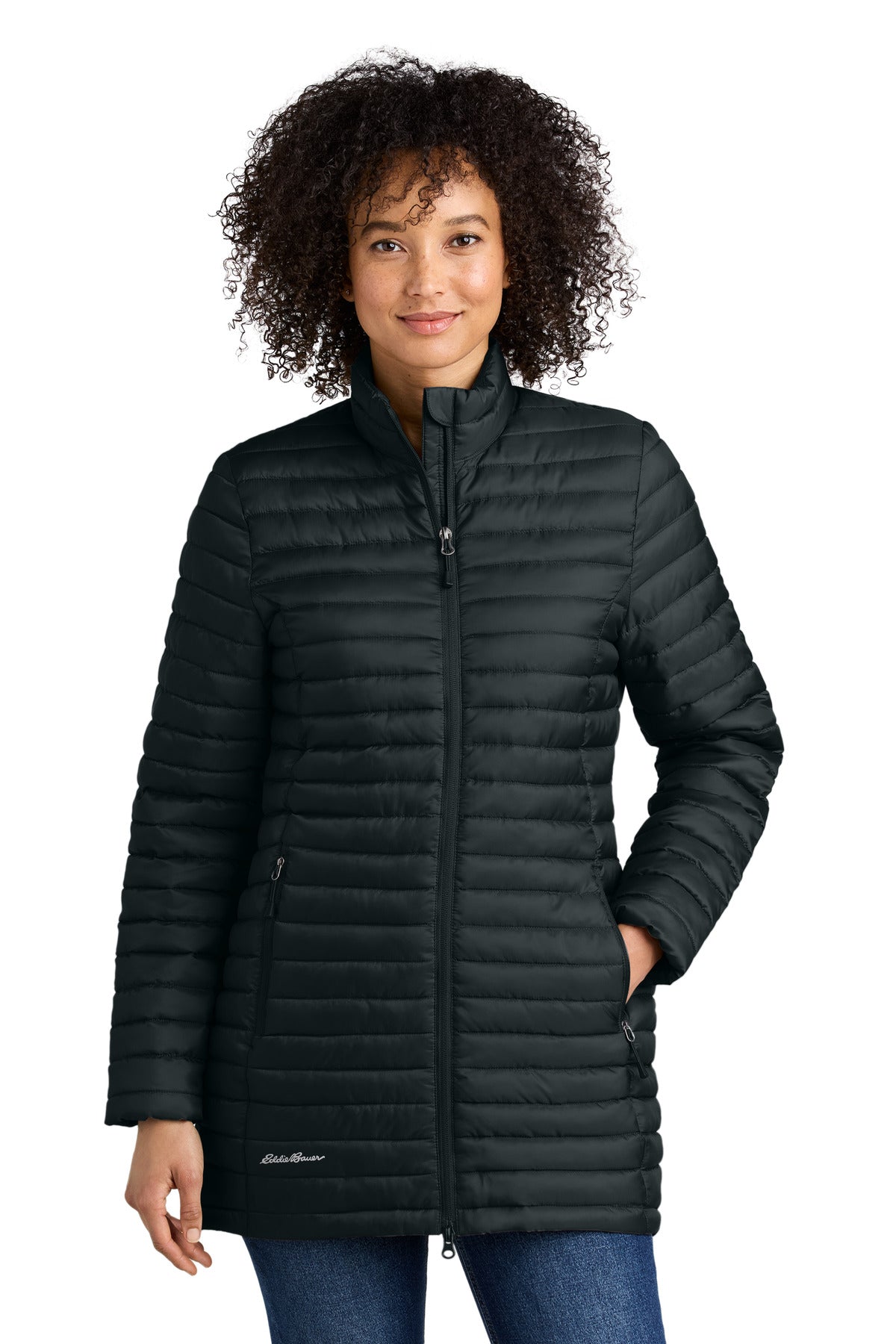 Eddie Bauer Women's Packable Quilted Full-Zip EB515 - Black