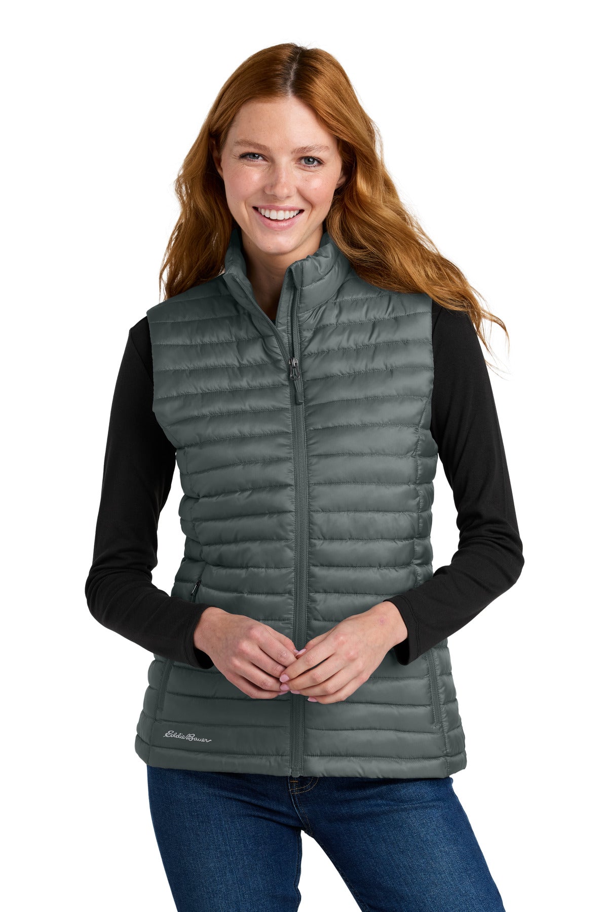 Eddie Bauer Women's Packable Quilted Vest EB517 - Metal Grey