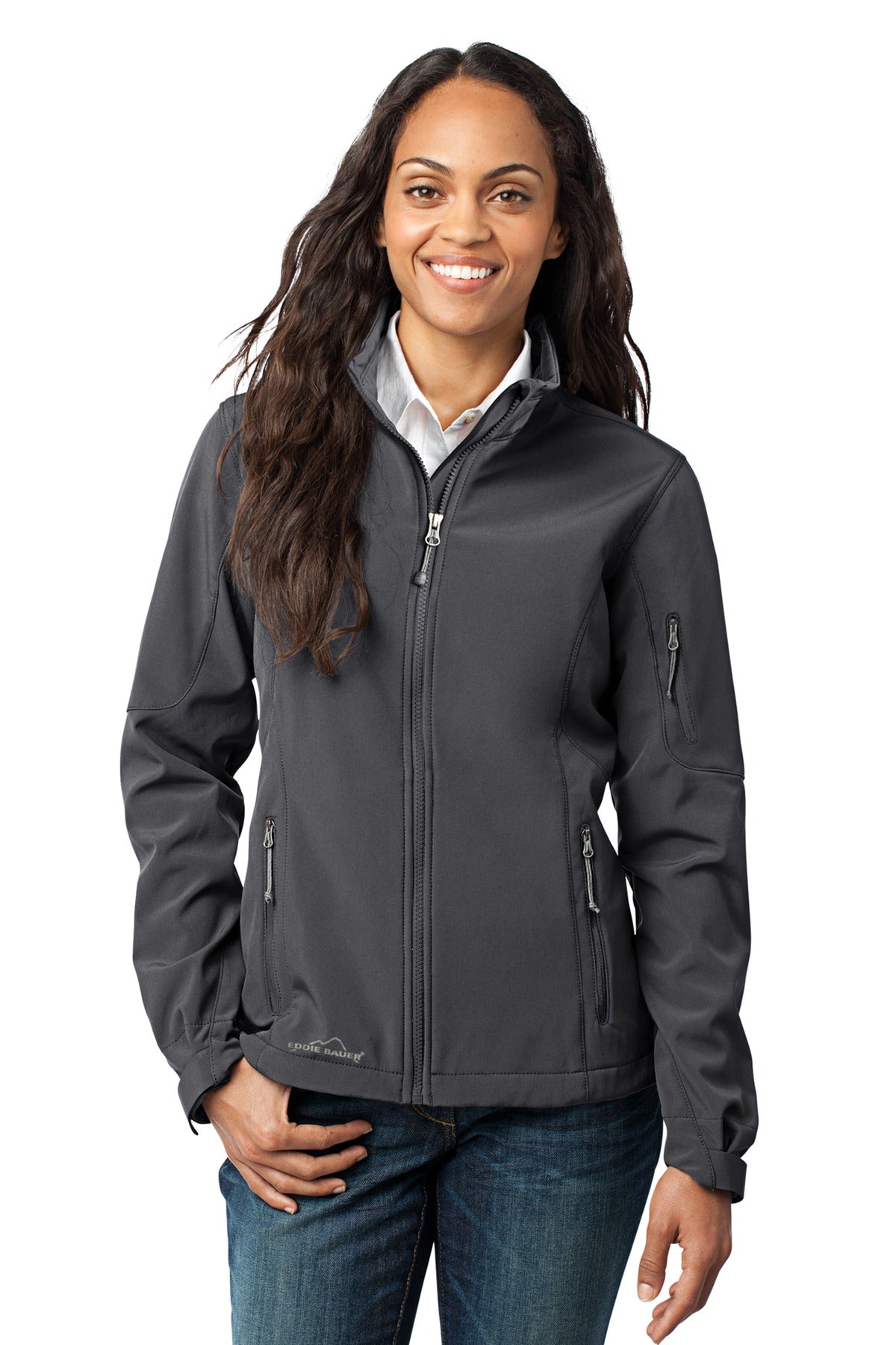 Eddie Bauer Women's Soft Shell Jacket. EB531 - Grey Steel