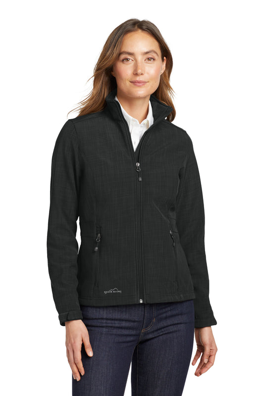 Eddie Bauer Women's Shaded Crosshatch Soft Shell Jacket. EB533 - Black