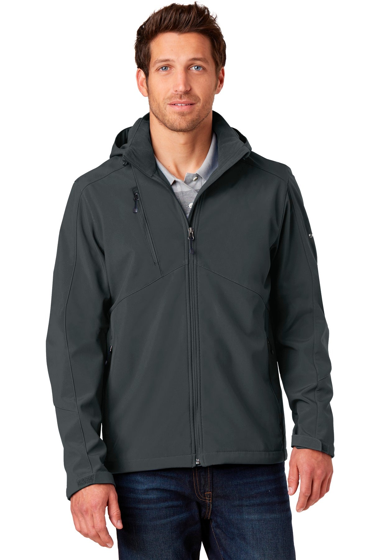 Eddie Bauer Hooded Soft Shell Parka. EB536 - Grey Steel