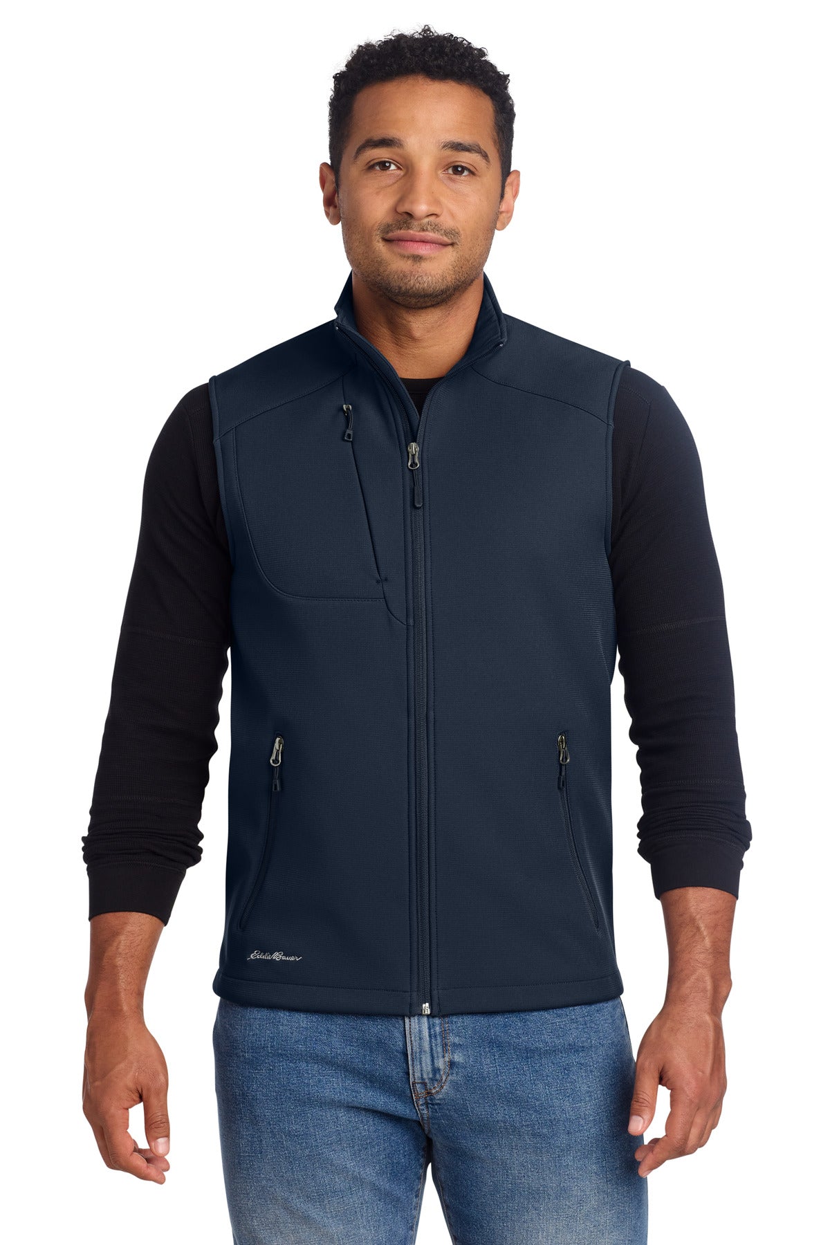 Eddie Bauer Stretch Soft Shell Vest EB546 - River Blue Navy
