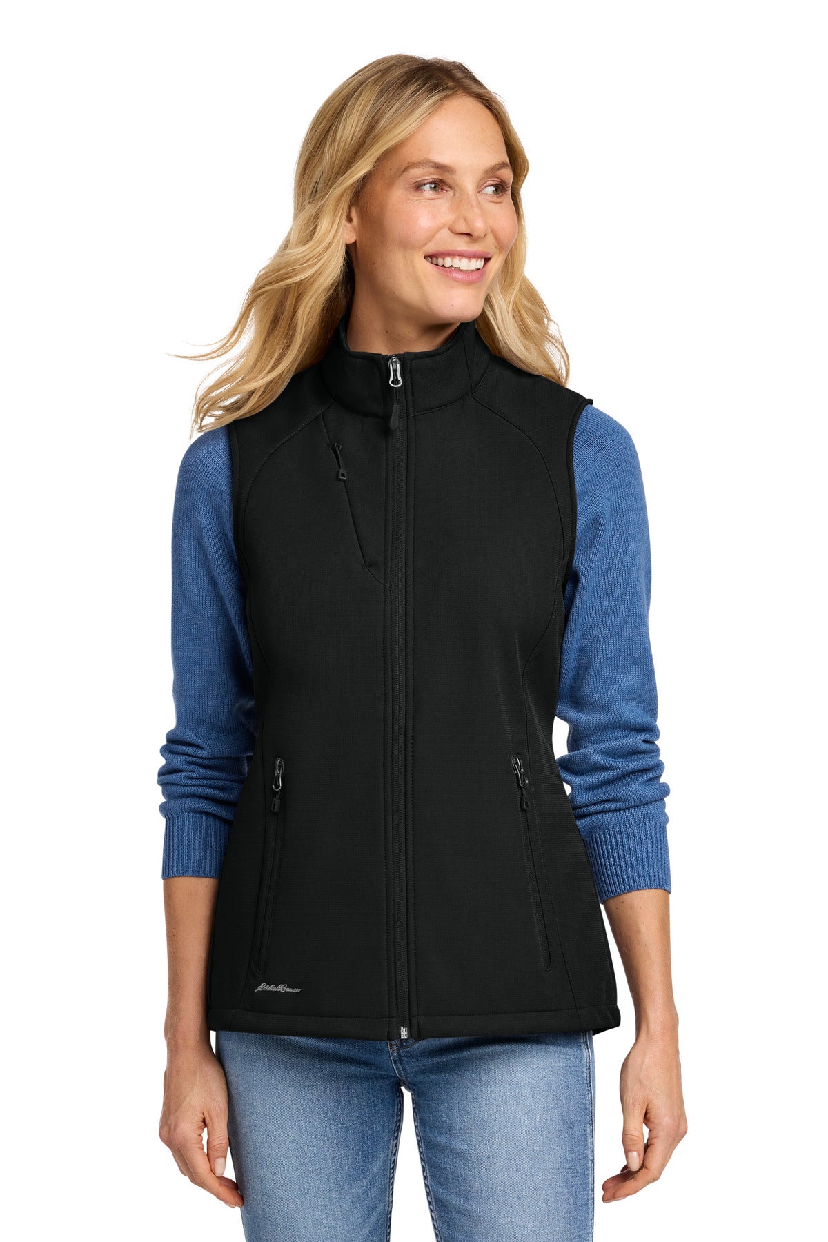 Eddie Bauer Women's Stretch Soft Shell Vest EB547 - Deep Black