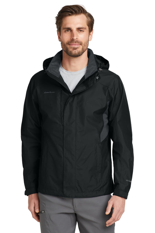 Eddie Bauer Rain Jacket. EB550 - Black/ Steel Grey