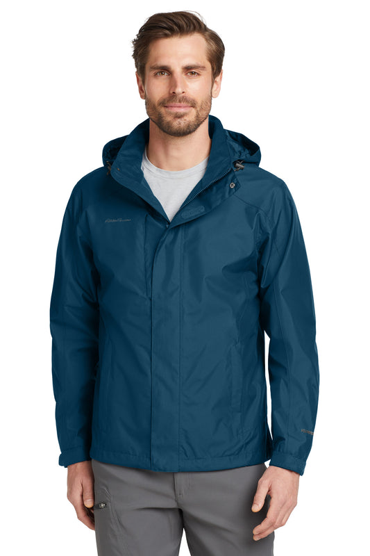 Eddie Bauer Rain Jacket. EB550 - Deep Sea Blue/ Dark Adriatic