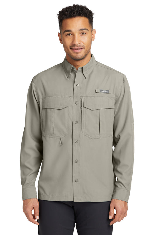 Eddie Bauer - Long Sleeve Performance Fishing Shirt. EB600 - Driftwood