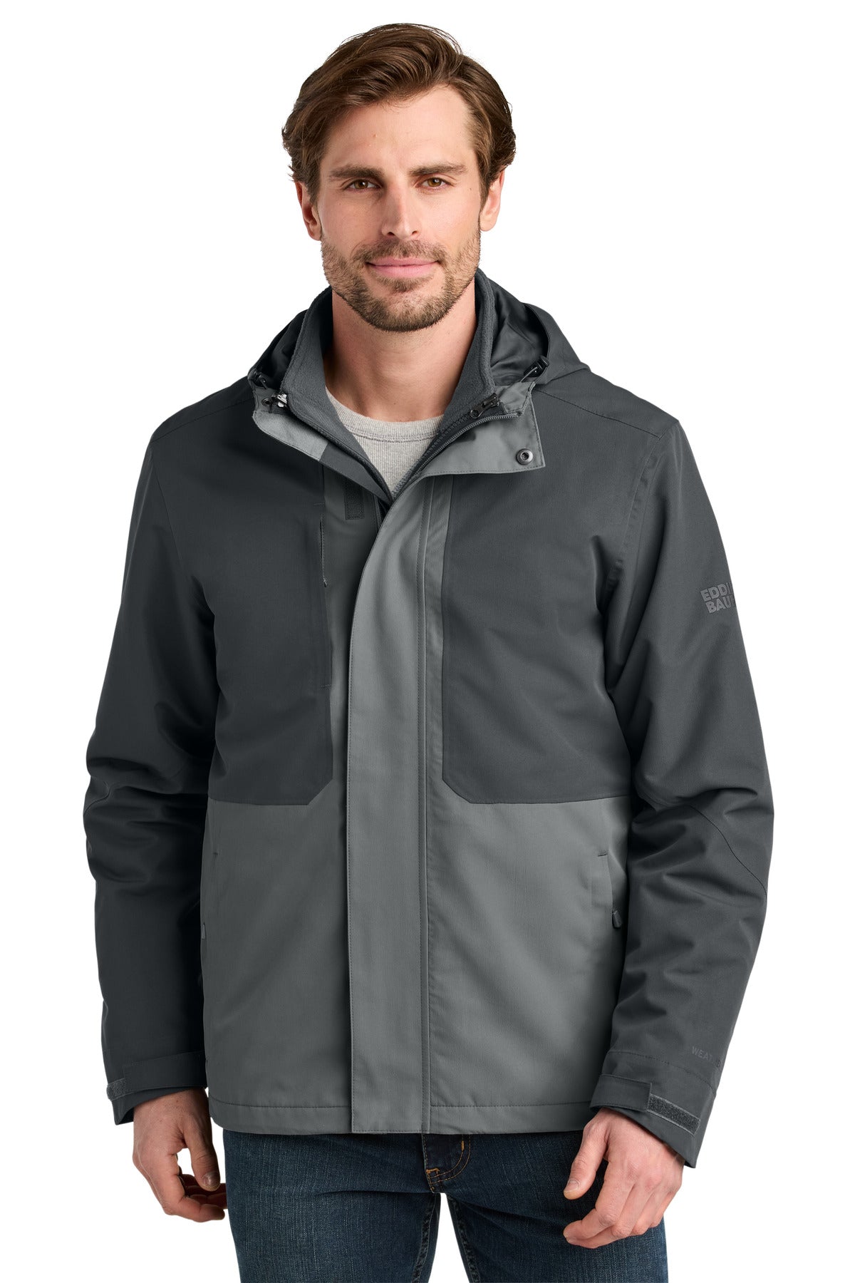 Eddie Bauer WeatherEdge Ridge 3-in-1 Jacket EB658 - Grey Steel/ Metal Grey