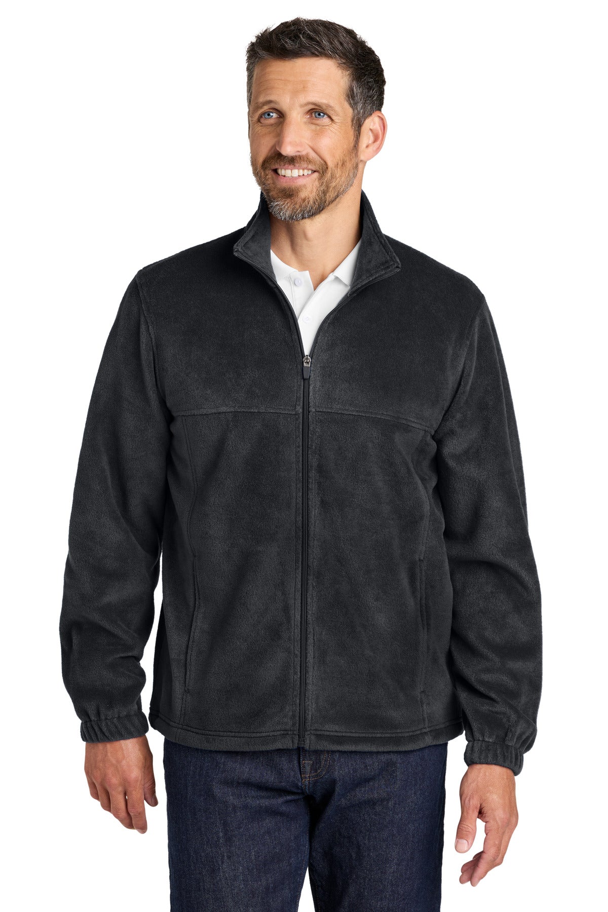 Port Authority Plush Fleece Full-Zip Jacket F190 - Black
