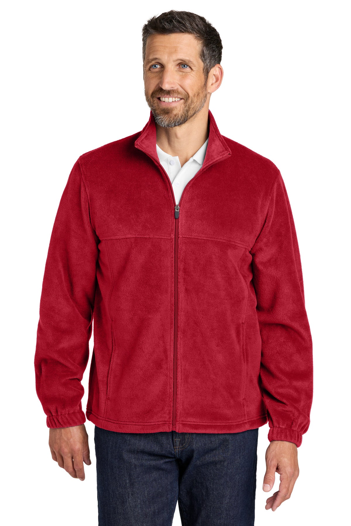Port Authority Plush Fleece Full-Zip Jacket F190 - Rich Red