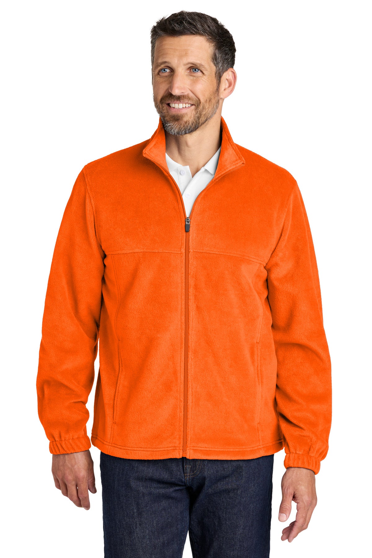 Port Authority Plush Fleece Full-Zip Jacket F190 - S. Orange