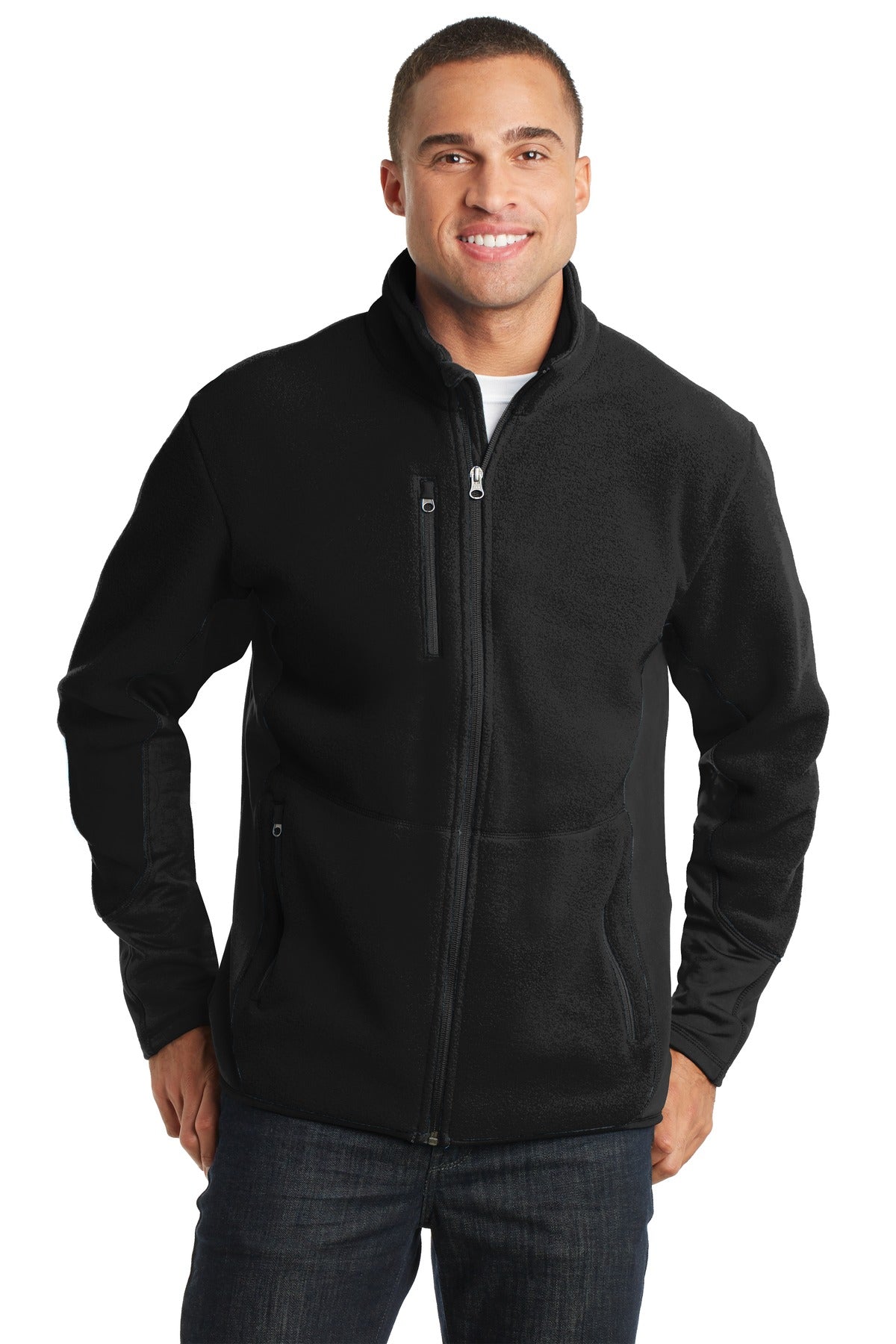 Port Authority R-Tek Pro Fleece Full-Zip Jacket. F227 - Black/ Black
