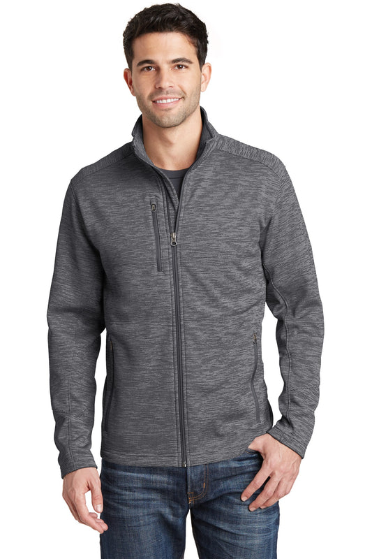 Port Authority Digi Stripe Fleece Jacket. F231 - Black