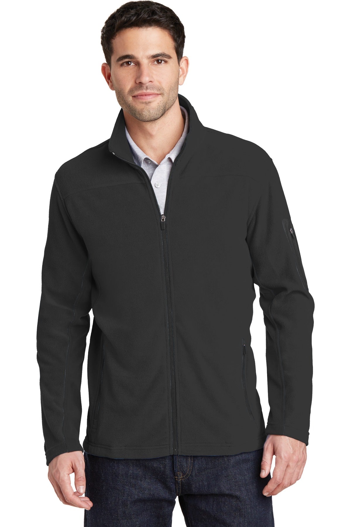 Port Authority Summit Fleece Full-Zip Jacket. F233 - Black/ Black