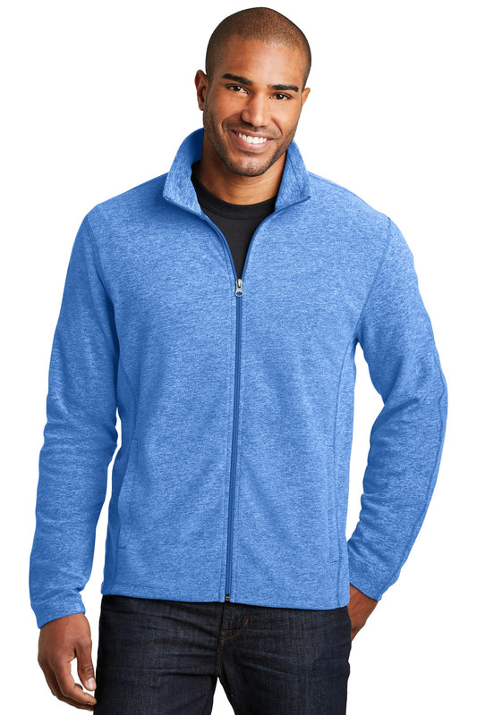 Port Authority Heather Microfleece Full-Zip Jacket. F235 - Light Royal Heather