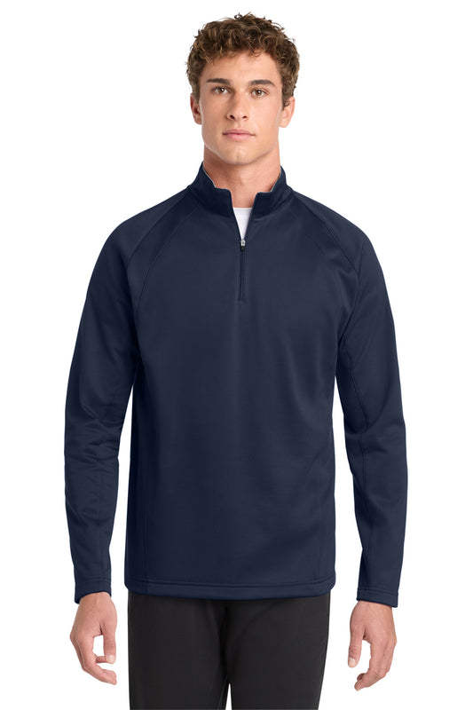 Sport-Tek Sport-Wick Fleece 1/4-Zip Pullover.  F243 - Navy/ Silver