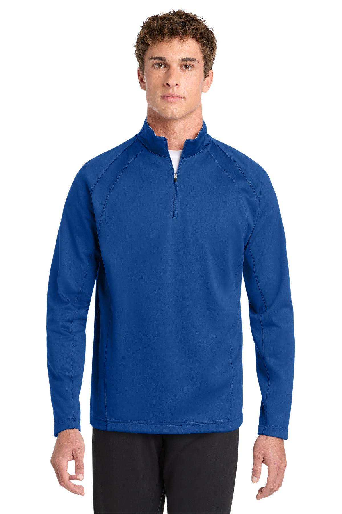 Sport-Tek Sport-Wick Fleece 1/4-Zip Pullover.  F243 - True Royal/ Silver