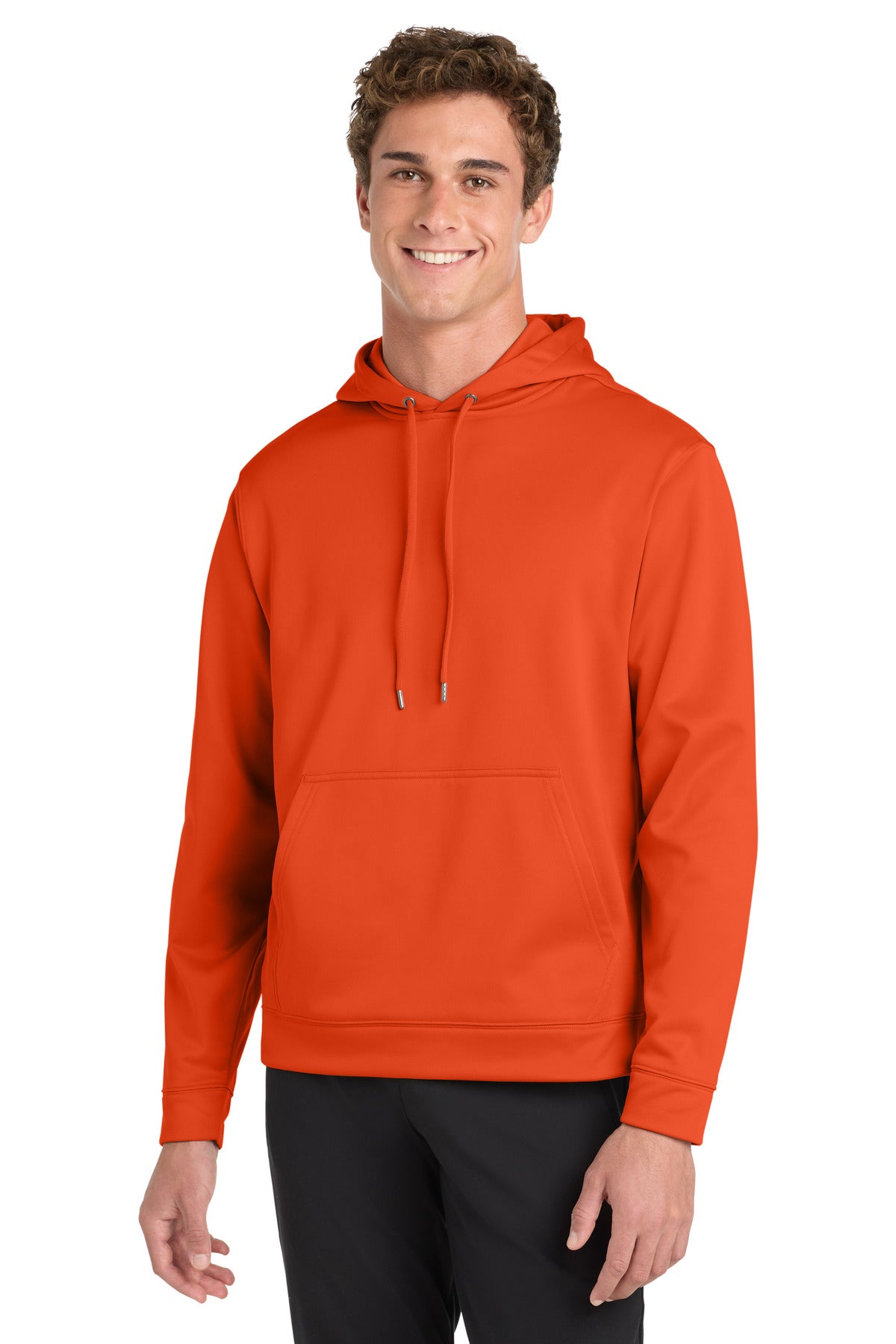 Sport-Tek Sport-Wick Fleece Hooded Pullover.  F244 - Deep Orange