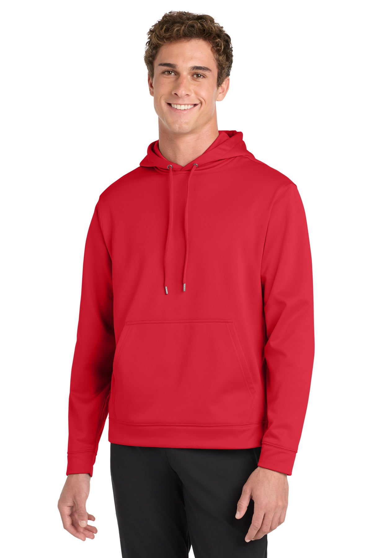Sport-Tek Sport-Wick Fleece Hooded Pullover.  F244 - Deep Red