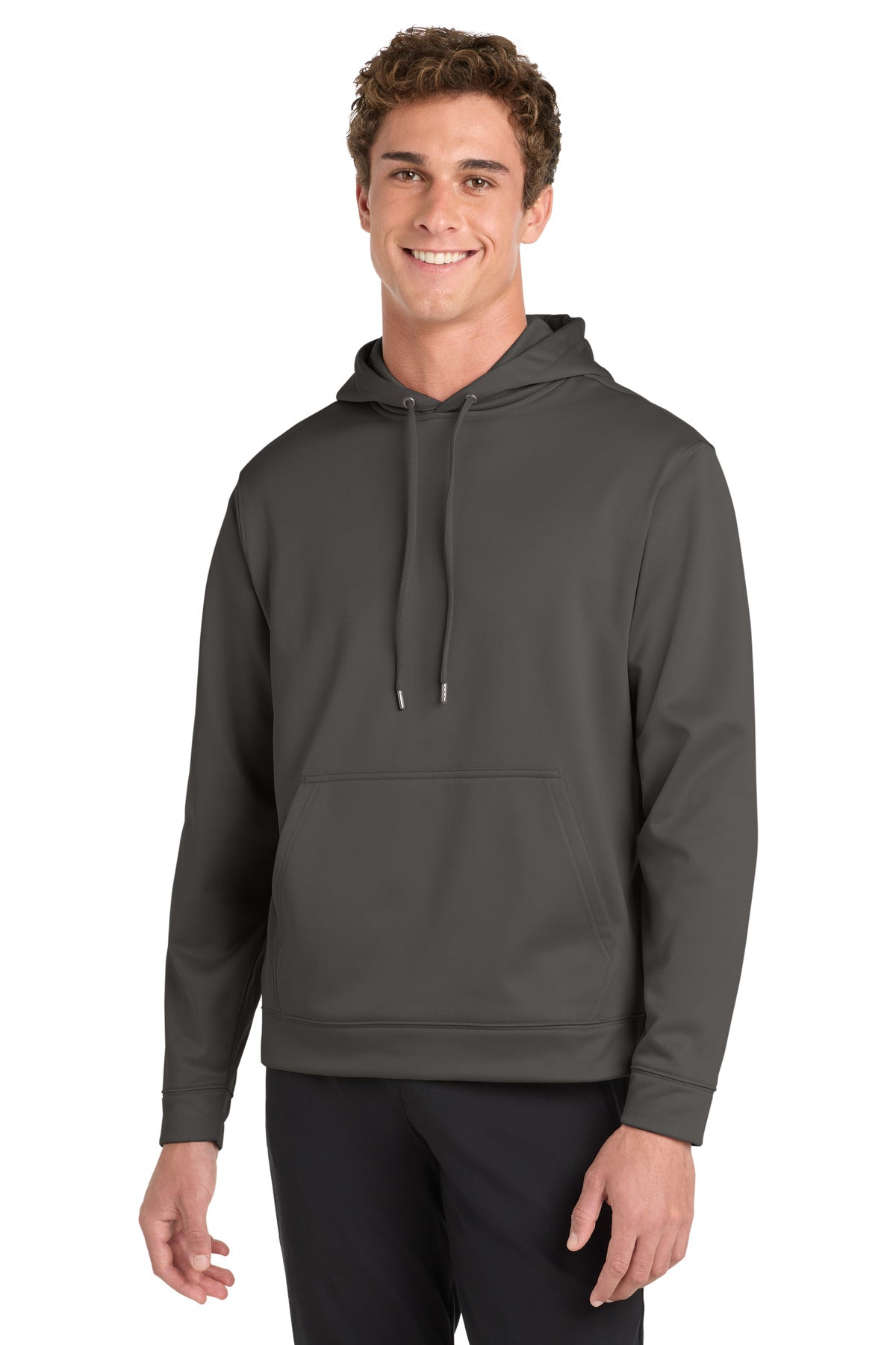 Sport-Tek Sport-Wick Fleece Hooded Pullover.  F244 - Iron Grey