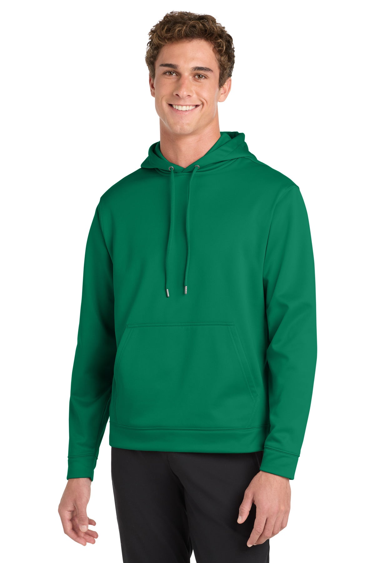 Sport-Tek Sport-Wick Fleece Hooded Pullover.  F244 - Kelly Green