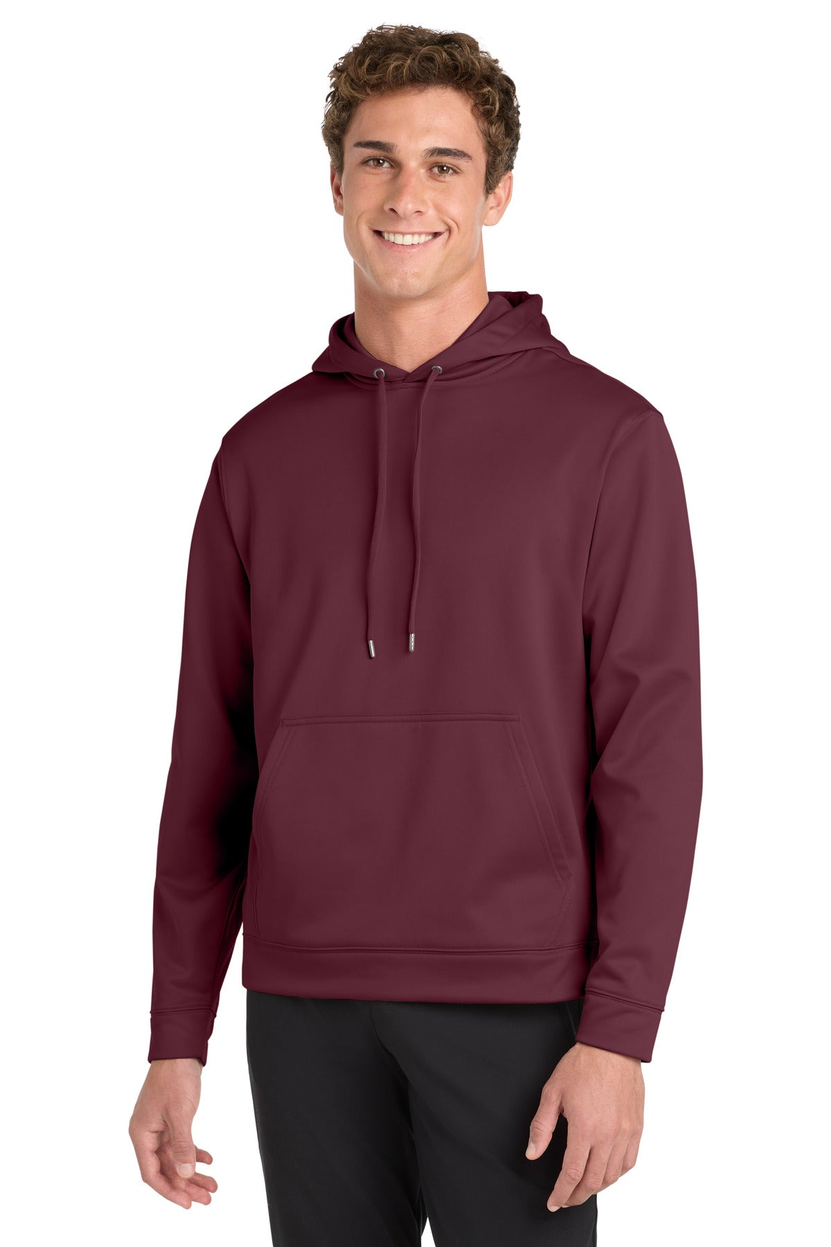 Sport-Tek Sport-Wick Fleece Hooded Pullover.  F244 - Maroon