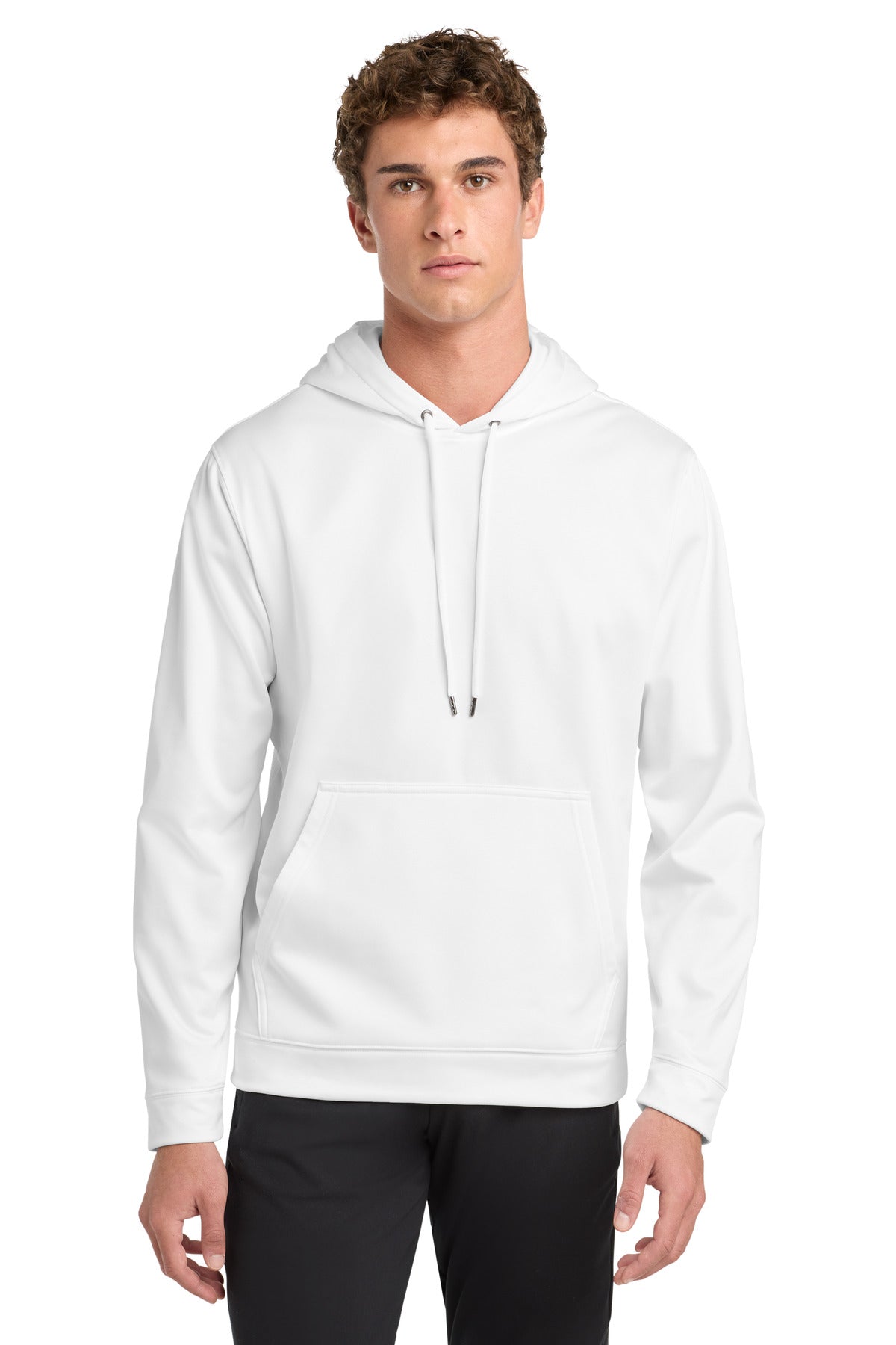 Sport-Tek Sport-Wick Fleece Hooded Pullover.  F244 - White
