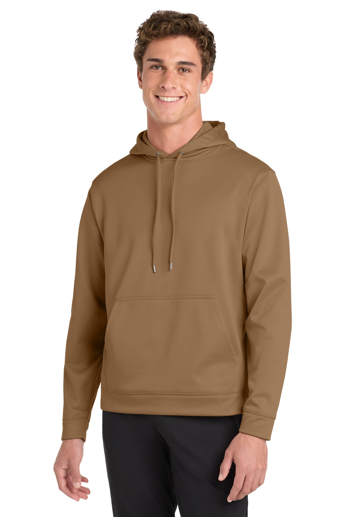 Sport-Tek Sport-Wick Fleece Hooded Pullover.  F244 - Woodland Brown