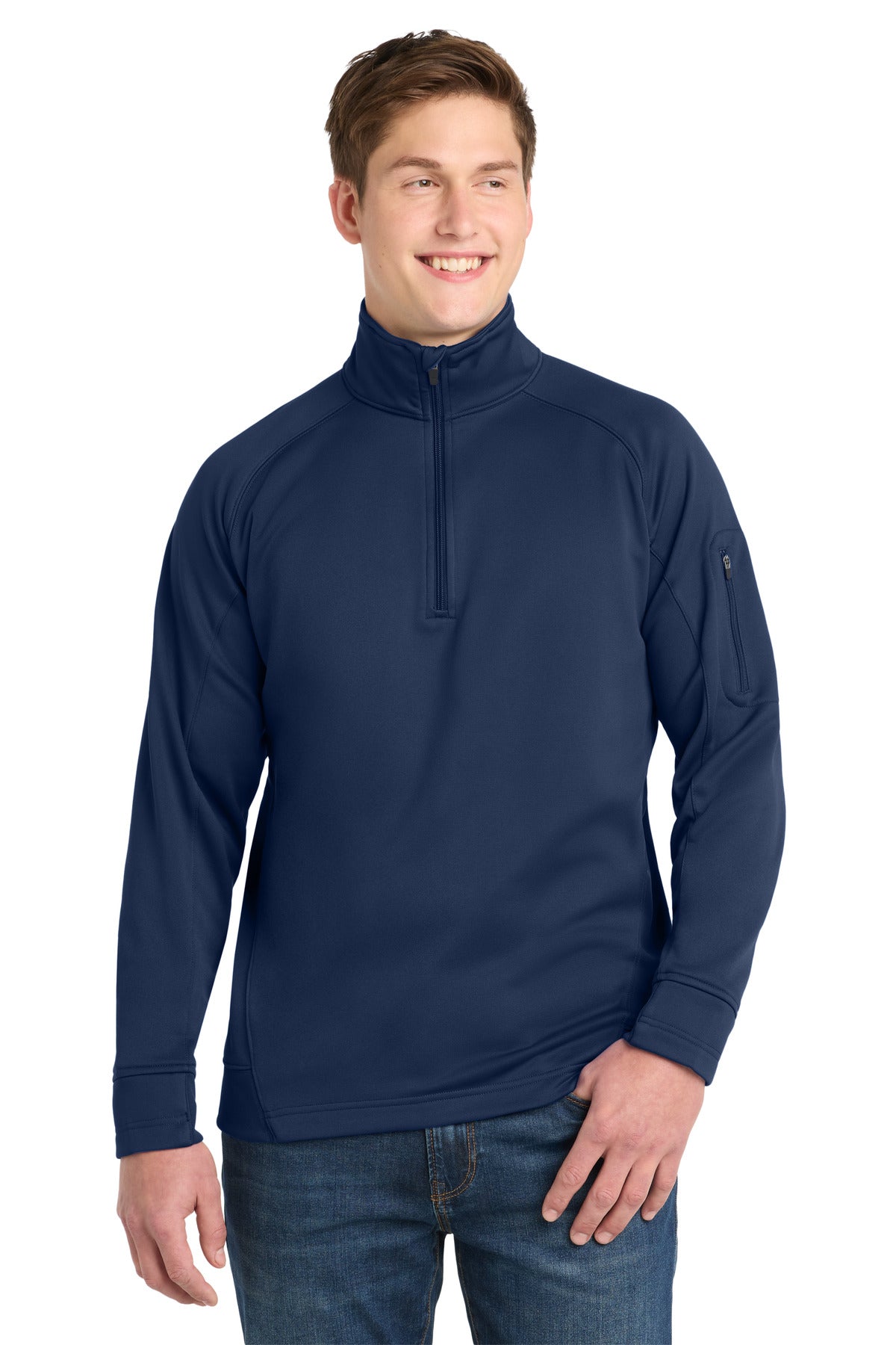 Sport-Tek Tech Fleece 1/4-Zip Pullover. F247 - True Navy