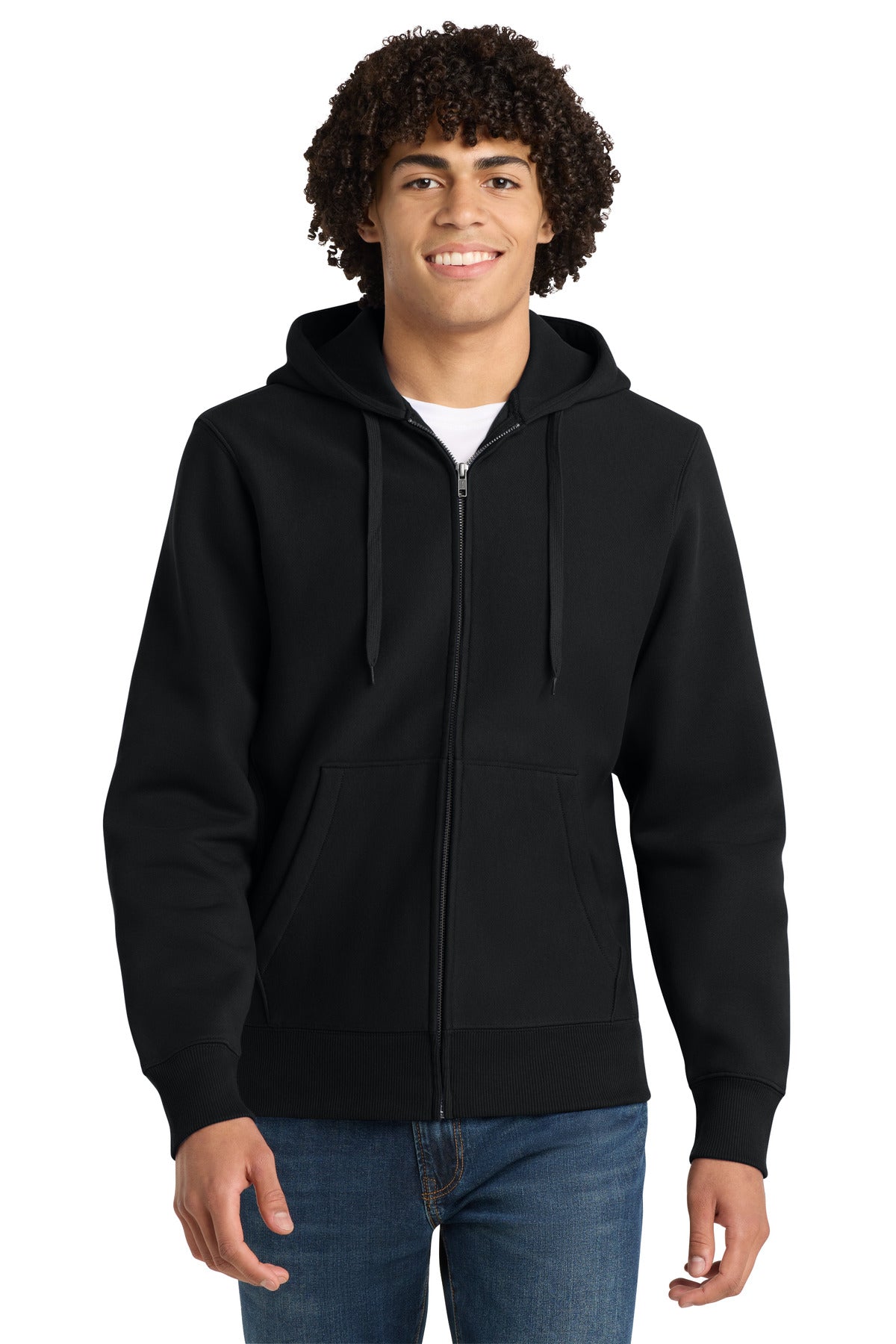 Sport-Tek Super Heavyweight Full-Zip Hooded Sweatshirt.  F282 - Black