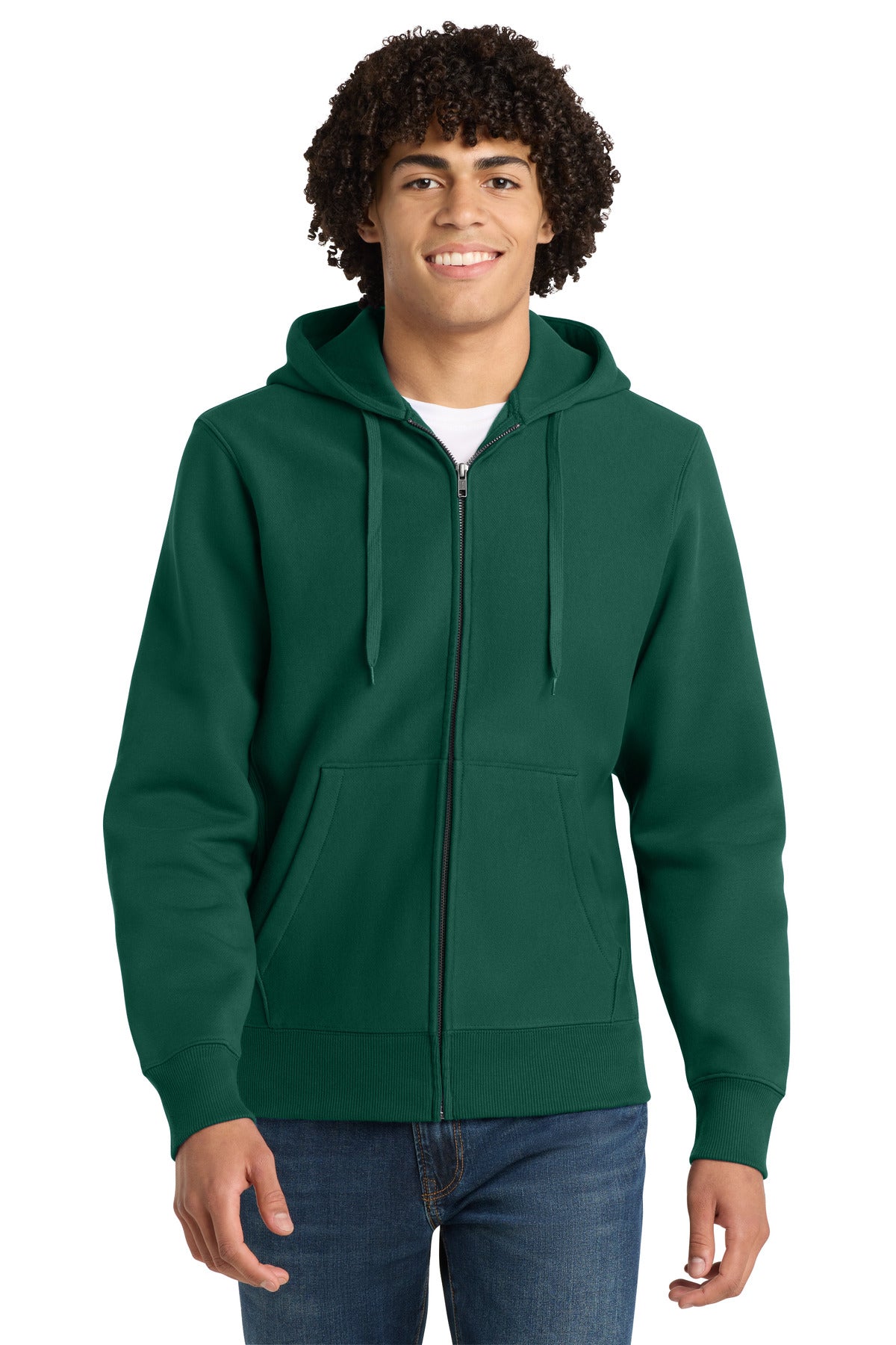 Sport-Tek Super Heavyweight Full-Zip Hooded Sweatshirt.  F282 - Dark Green