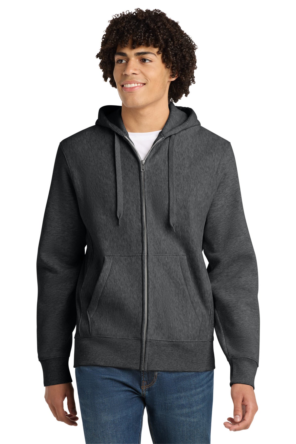 Sport-Tek Super Heavyweight Full-Zip Hooded Sweatshirt.  F282 - Graphite Heather