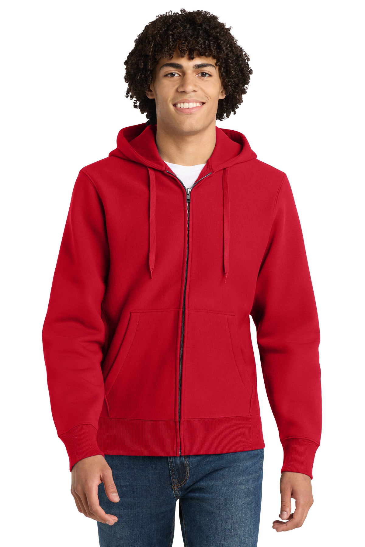 Sport-Tek Super Heavyweight Full-Zip Hooded Sweatshirt.  F282 - Red