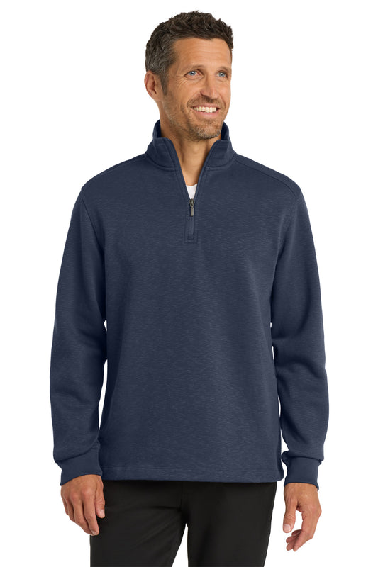 Port Authority Slub Fleece 1/4-Zip Pullover. F295 - Navy