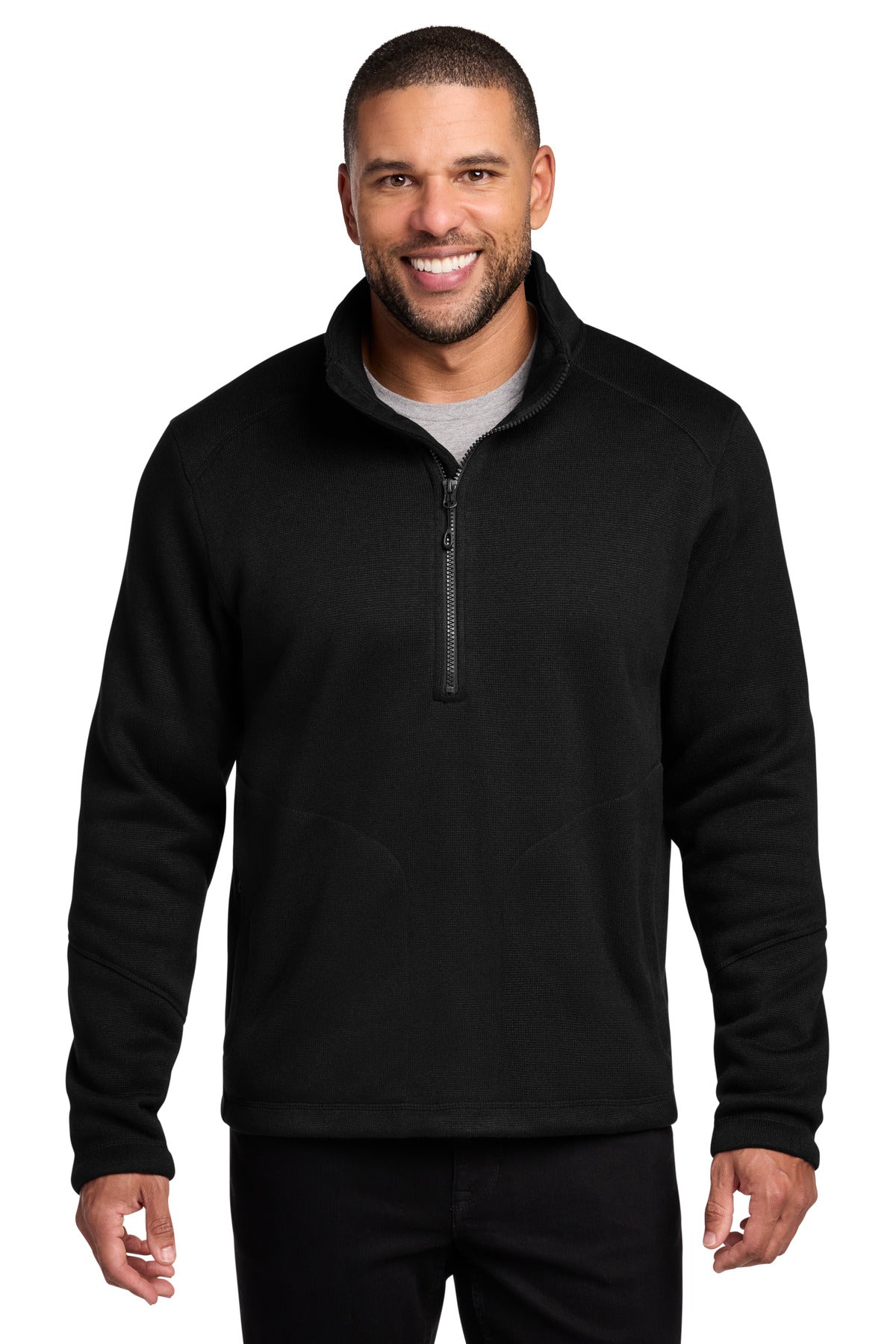 Port Authority Arc Sweater Fleece 1/4-Zip F426 - Deep Black