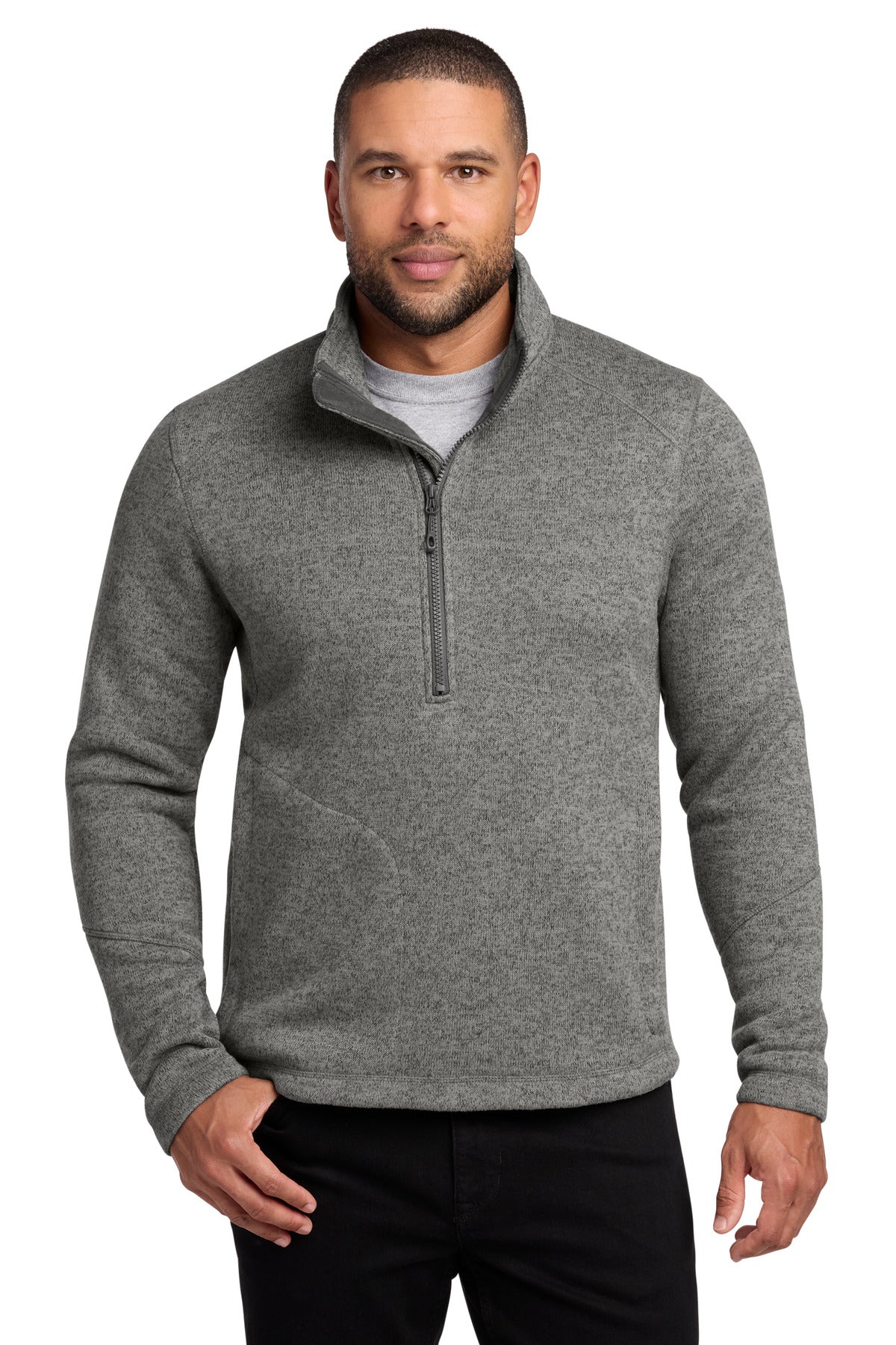 Port Authority Arc Sweater Fleece 1/4-Zip F426 - Deep Smoke Heather