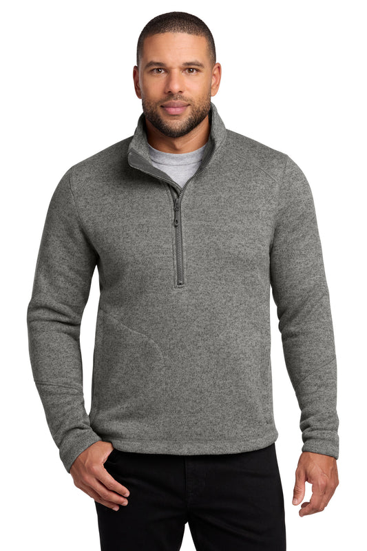 Port Authority Arc Sweater Fleece 1/4-Zip F426 - Deep Smoke Heather